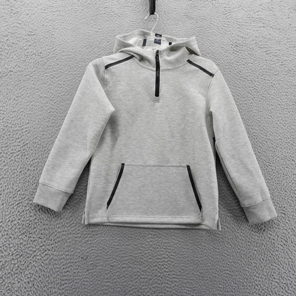 Wayside Kids Boys Gray Tech Fleece Quarter Zip Hoodie‎ Sweatshirt Size 10 NEW